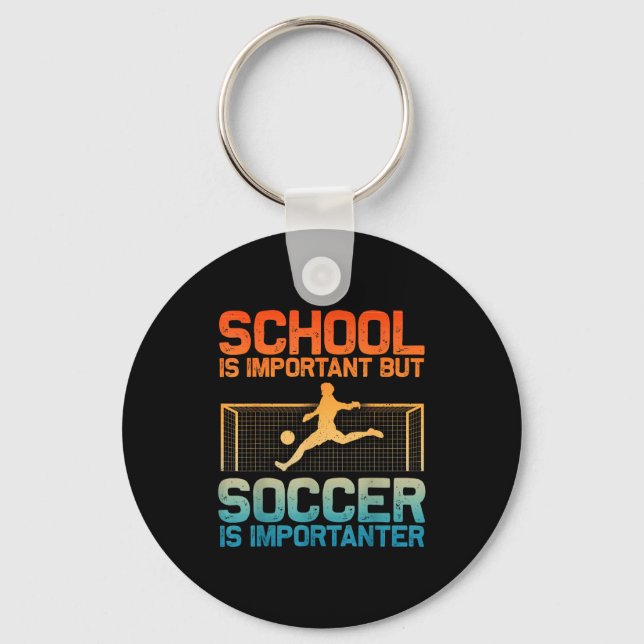 Funny Soccer Art For Boys Girls Men Women Gag Socc Key Ring (Front)