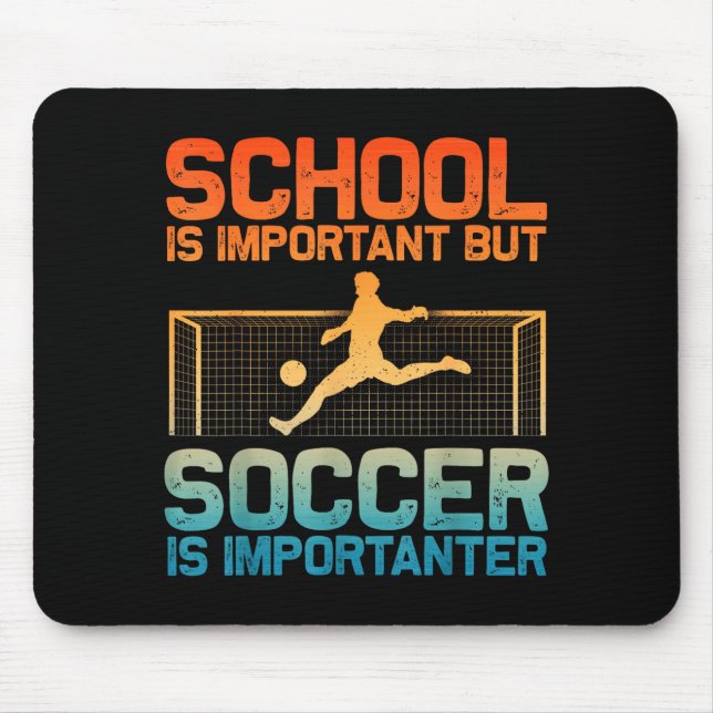 Funny Soccer Art For Boys Girls Men Women Gag Socc Mouse Mat (Front)