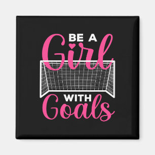 Funny Soccer Art For Girls Teens Women Soccer Love Magnet
