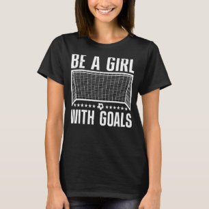 Funny Soccer Art For Girls Teens Women Soccer Love T-Shirt