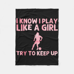 Funny Soccer Art For Women Girls Soccer Player Soc Fleece Blanket
