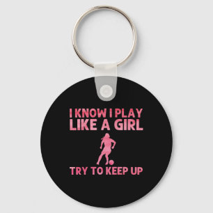 Funny Soccer Art For Women Girls Soccer Player Soc Key Ring