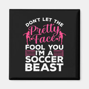 Funny Soccer Art For Women Girls Soccer Player Soc Magnet