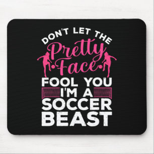 Funny Soccer Art For Women Girls Soccer Player Soc Mouse Mat
