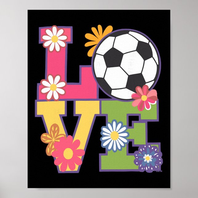 Funny Soccer Art For Women Girls Soccer Player Soc Poster (Front)