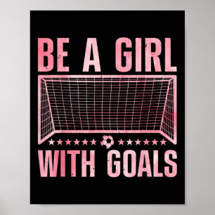 Funny Soccer Art For Women Girls Soccer Player Soc Poster