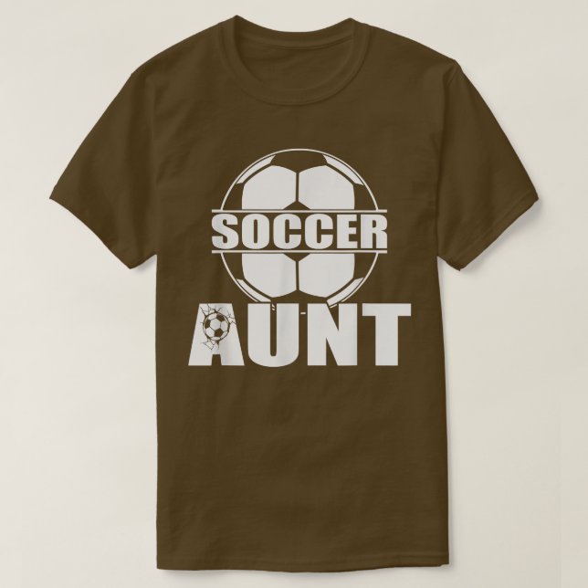 Funny Soccer Aunt  T-Shirt (Design Front)