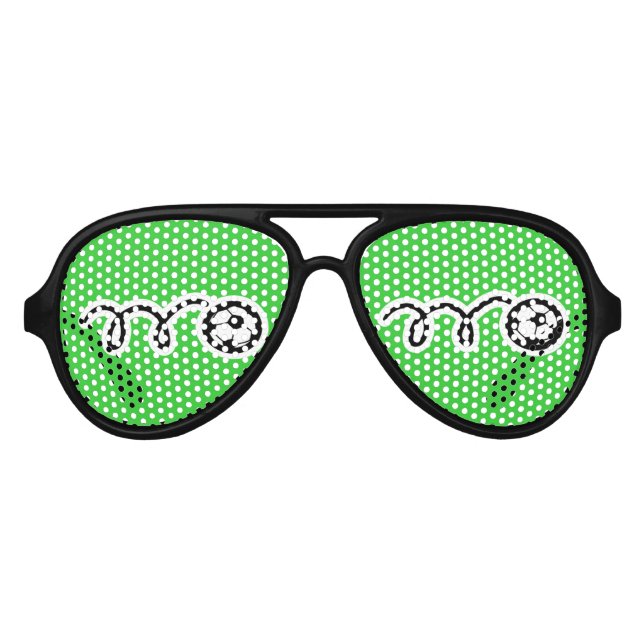 Funny soccer ball Birthday party shades for kids (Front)