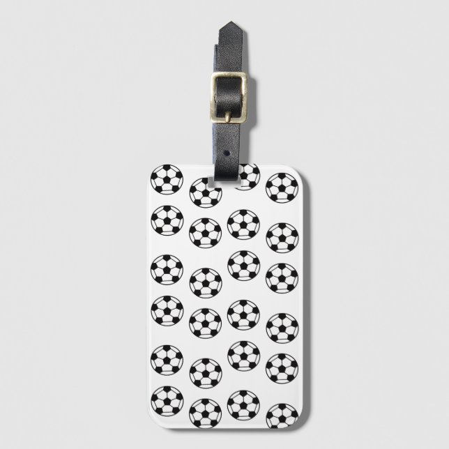 Funny Soccer Ball Pattern Luggage Tag (Front Vertical)