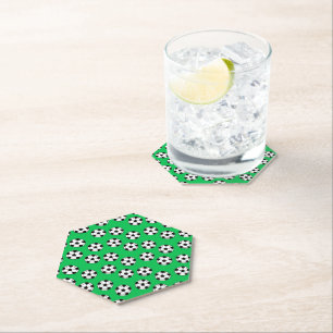 Funny Soccer Ball Pattern Paper Coaster