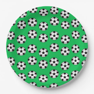 Funny Soccer Ball Pattern Paper Plate