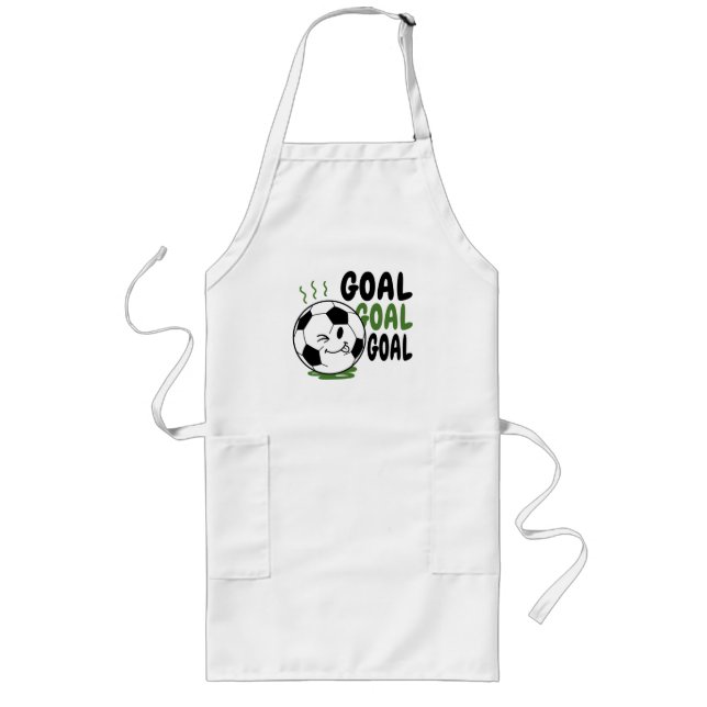 Funny soccer ball, soccer goal long apron (Front)