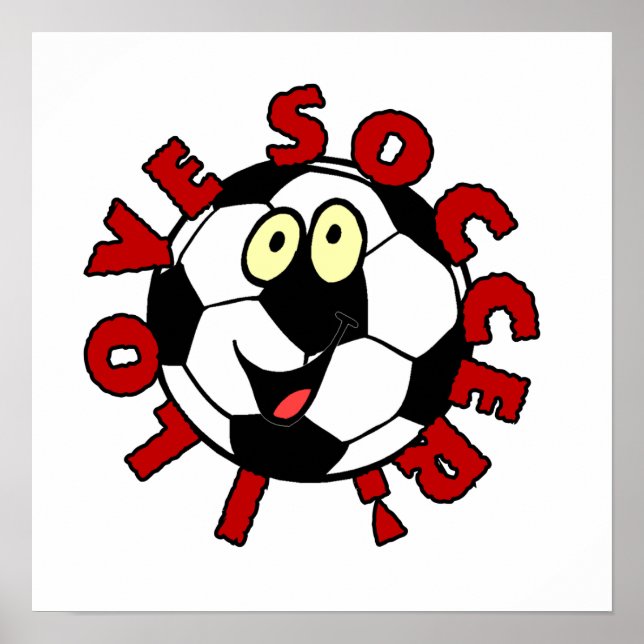 Funny Soccer Ball T shirts and Gifts Poster (Front)