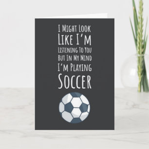 Funny Soccer Cards Humour Player Sport Team Cool 