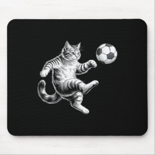 Funny Soccer Cat Men Women Kids Mouse Mat