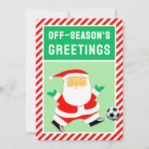Funny Soccer Christmas Holiday Card