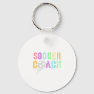Funny Soccer Coach Play Mom Hair Dont Care Cleats  Key Ring