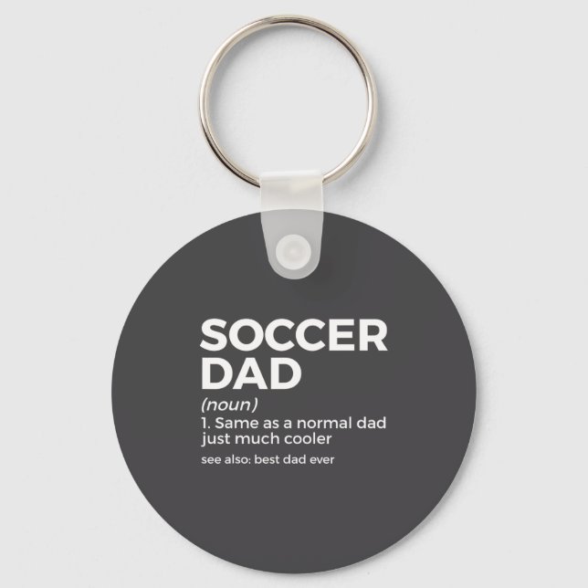Funny Soccer Dad Definition For Mens Soccer Playe  Key Ring (Front)