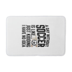 Funny Soccer Day Quote Vintage Shirt Design_1 Bath Mat