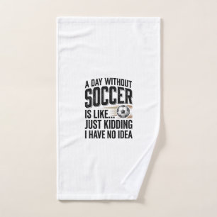 Funny Soccer Day Quote Vintage Shirt Design_1 Hand Towel