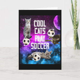 Funny Soccer Design Saying Cats Card