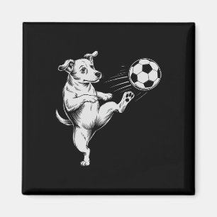 Funny Soccer Dog Superstar Kids Win Club Mum Cleat Magnet