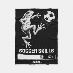 Funny Soccer Frog Skills Loading Play Mum Club Kid Fleece Blanket