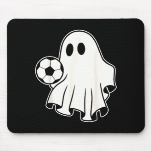 Funny Soccer Ghost Playing Soccer Lovers Halloween Mouse Mat