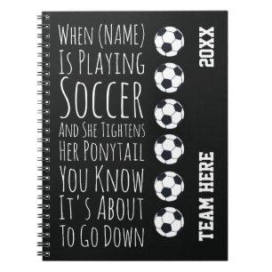 Funny Soccer Gifts For Her Teen Girls Team Player Notebook