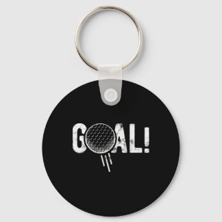 Funny Soccer Goal Golf Four Joke  Key Ring