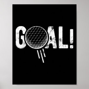 Funny Soccer Goal Golf Four Joke Poster