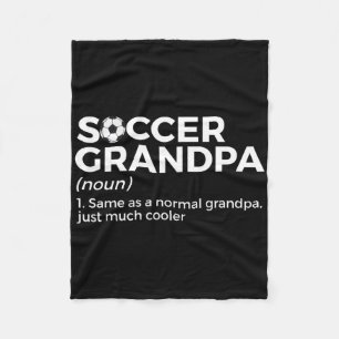 Funny Soccer Grandpa Definition Fleece Blanket
