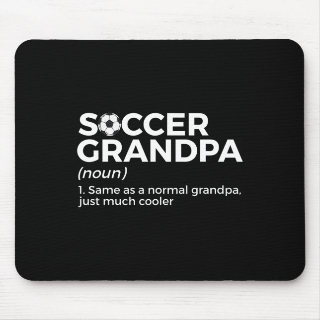 Funny Soccer Grandpa Definition  Mouse Mat (Front)