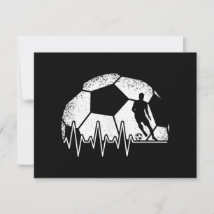 Funny Soccer Heartbeat Soccer Player Holiday Card