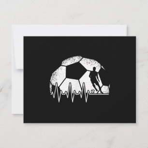 Funny Soccer Heartbeat Soccer Player RSVP Card