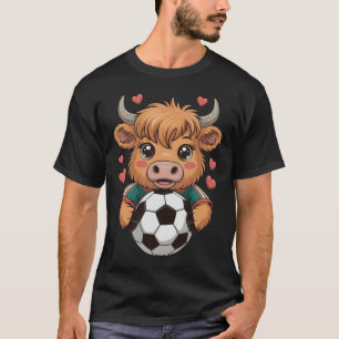 Funny Soccer Heifer Just Girl Who Loves Cows Heart T-Shirt
