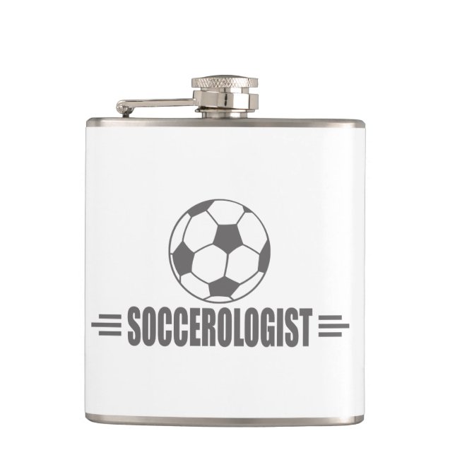 Funny Soccer Hip Flask (Front)