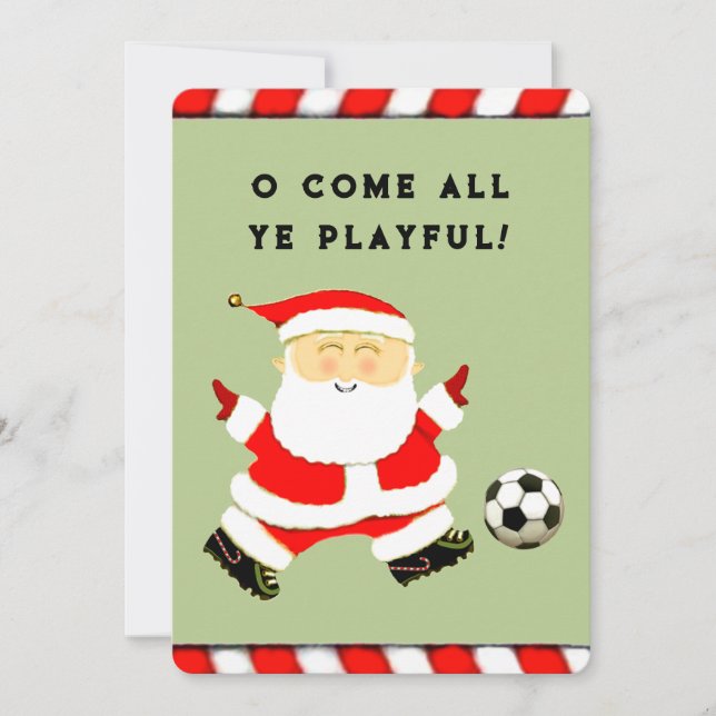 funny soccer holiday cards (Front)
