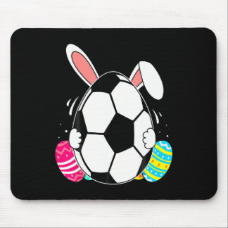 Funny Soccer Ll With Bunny Ears Easter Day Men Boy Mouse Mat