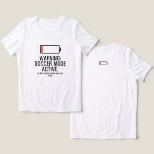 Funny Soccer Mode Active Low Battery Distressed  Tri-Blend Shirt