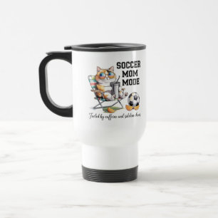 Funny Soccer Mom Cat Mug - Caffeine and Sideline C