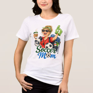 Funny Soccer Mum  Tri-Blend Shirt