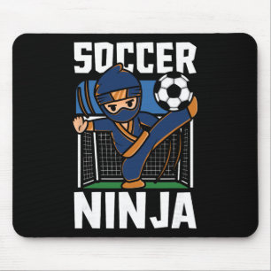 Funny Soccer Ninja Player Footbyll Lover Warrior T Mouse Mat