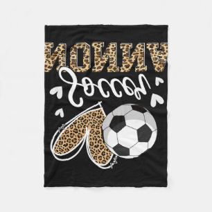 Funny Soccer Nonna Leopard Nonna Soccer Player Fleece Blanket