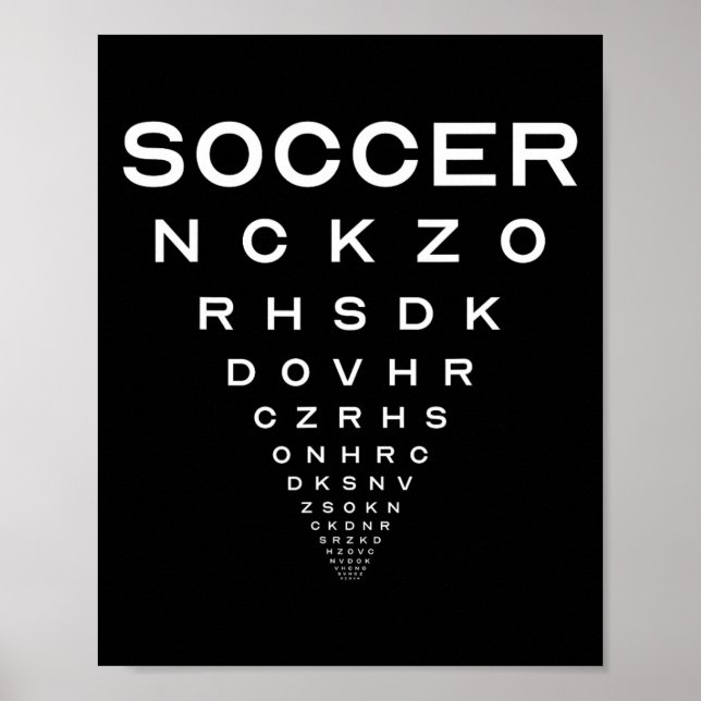 Funny Soccer Opticians Board Joke  Poster (Front)