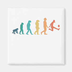 Funny Soccer Player Human Evolution Sport Lovers Magnet