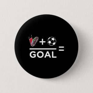 Funny Soccer Player Math Goal Lover Humor Boys Gir 6 Cm Round Badge