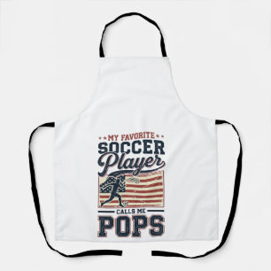 Funny Soccer Pops Vintage Engraving Shirt Design_1 Apron