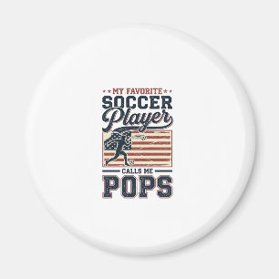 Funny Soccer Pops Vintage Engraving Shirt Design_1 Magnet