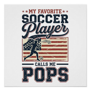 Funny Soccer Pops Vintage Engraving Shirt Design_1 Poster